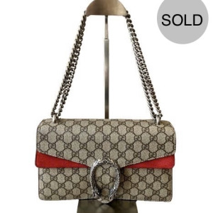GUCCI DIONYSUS BLOOMS SMALL GG SUPREME CANVAS & SUEDE