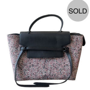 CELINE TWEED & CALFSKIN