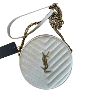 SAINT LAURENT VINYLE ROUND BAG