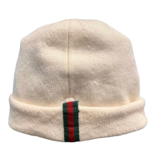 GUCCI WEB STRIP KNIT BEANIE