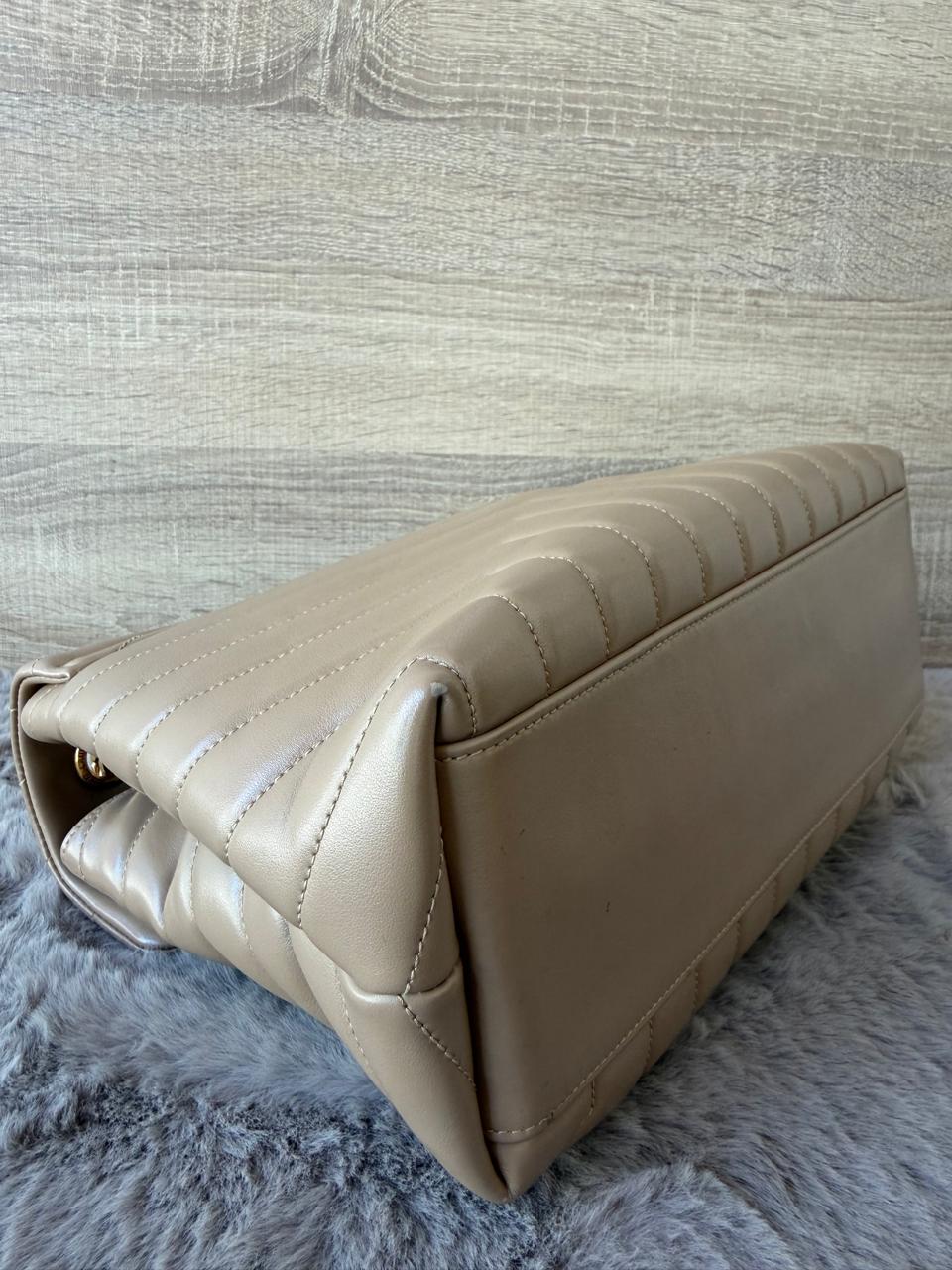 YSL LOULOU BEIGE LARGE GRAINED CALFSKIN - Image 8